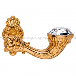 Maniglia Swarovski per porta Brilliant Diamond Linea Calì rosetta ovale