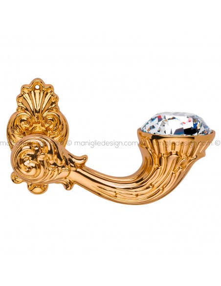 Maniglia Swarovski per porta Brilliant Diamond Linea Calì rosetta ovale