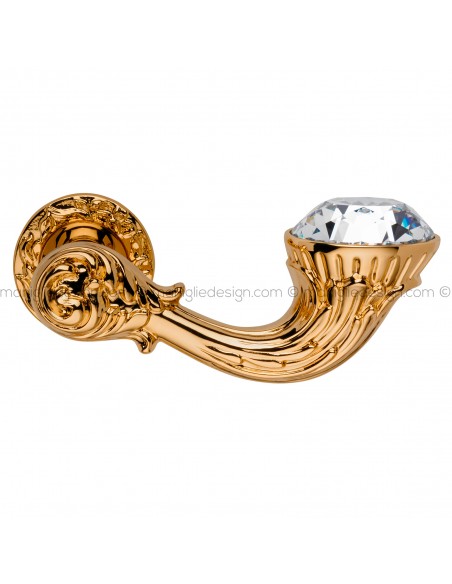 Maniglia Swarovski per porta Brilliant Diamond Linea Calì rosetta tonda