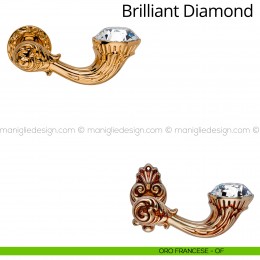 Maniglia Swarovski per porta Brilliant Diamond Linea Calì rosetta tonda 2