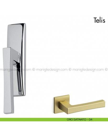 Maniglia per finestra cremonese Telis Mandelli oro satinato