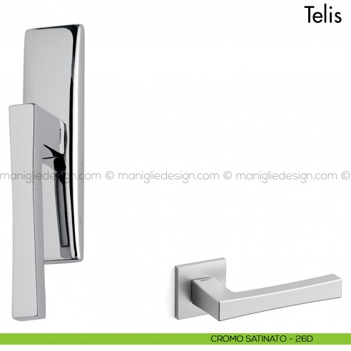 Maniglia per finestra cremonese Telis Mandelli cromo satinato