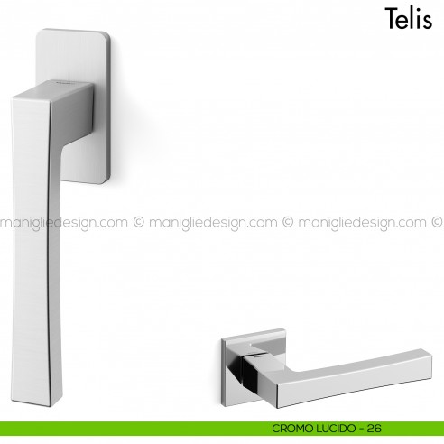Maniglia per finestra martellina DK Telis Mandelli cromo
