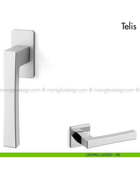 Maniglia per finestra martellina DK Telis Mandelli cromo