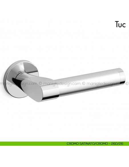 Maniglia per porta Tuc Mandelli cromo - cromo satinato