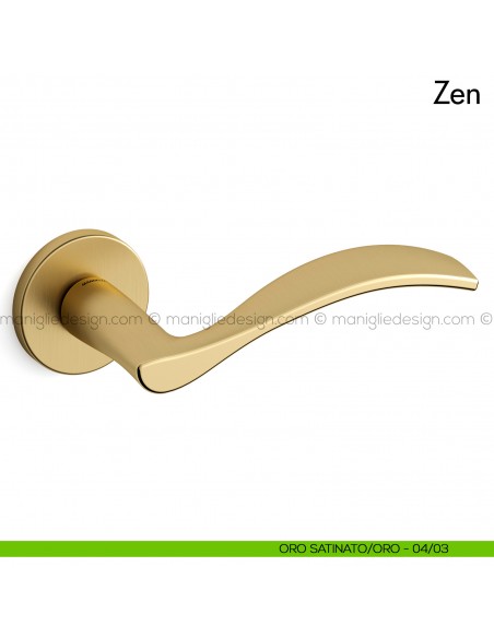 Maniglia per porta Zen Mandelli oro satinato - oro