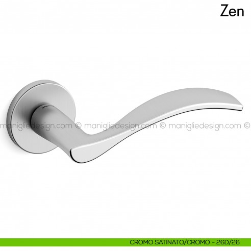 Maniglia per porta Zen Mandelli cromo satinato - cromo