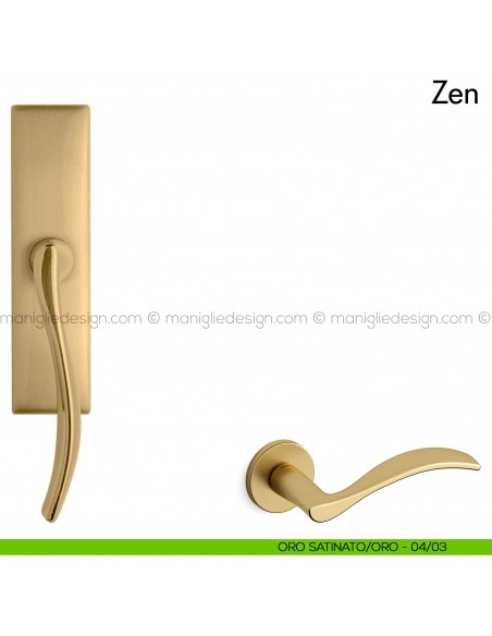 Maniglia per finestra cremonese Zen Mandelli oro satinato - oro