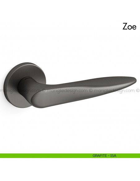 Maniglia per porta Zoe Mandelli grafite
