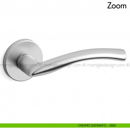 Maniglia per porta Zoom Mandelli cromo satinato