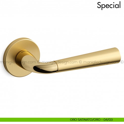 Maniglia per porta Special 90 Mandelli oro - oro satinato