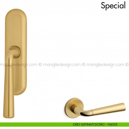 Maniglia per finestra cremonese Special 90 Mandelli oro - oro satinato