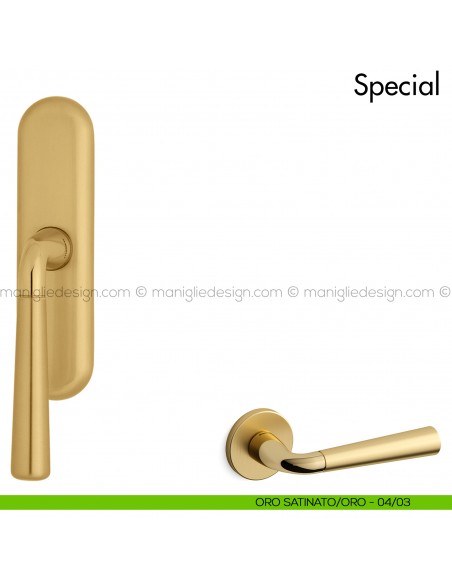 Maniglia per finestra cremonese Special 90 Mandelli oro - oro satinato