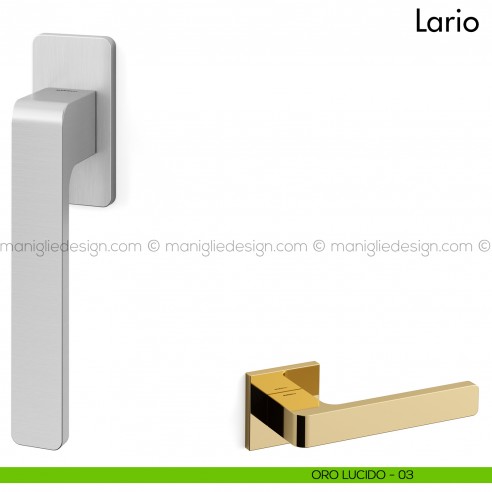 Maniglia per finestra martellina Lario Mandelli oro