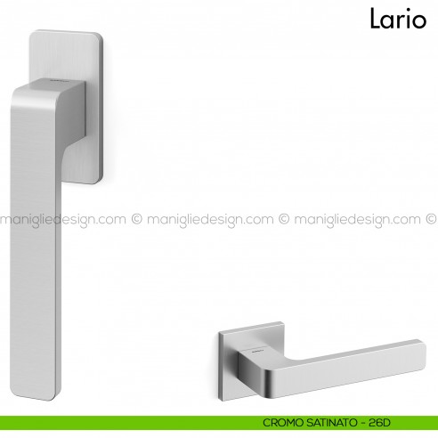 Maniglia per finestra martellina Lario Mandelli cromo satinato