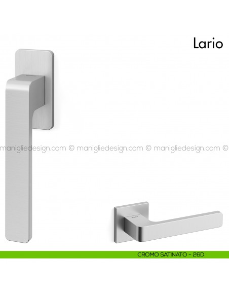 Maniglia per finestra martellina Lario Mandelli cromo satinato