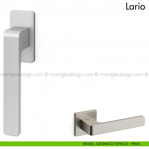 Maniglia per finestra martellina Lario Mandelli nickel satinato opaco