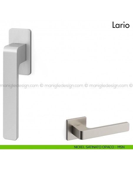 Maniglia per finestra martellina Lario Mandelli nickel satinato opaco