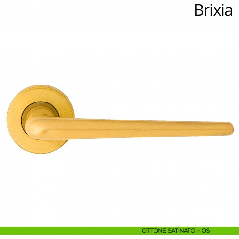 Maniglia per porta interna Brixia Linea Calì ottone satinato