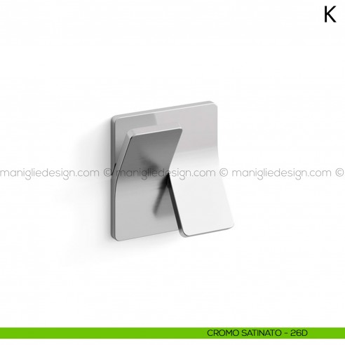 Maniglia per porta K Mandelli cromo satinato