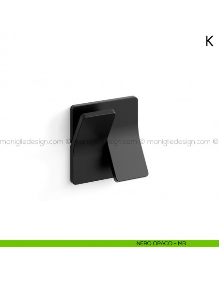 Maniglia per porta K Mandelli nero opaco