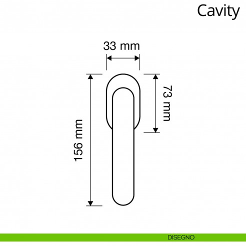 Maniglia per finestra martellina DK Cavity Linea Calì