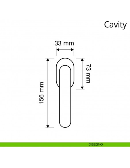 Maniglia per finestra martellina DK Cavity Linea Calì