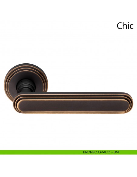 Maniglia per porta interna Chic Linea Calì bronzo opaco