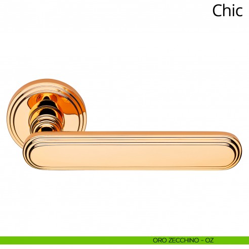 Maniglia per porta interna Chic Linea Calì oro zecchino