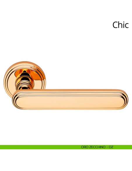 Maniglia per porta interna Chic Linea Calì oro zecchino