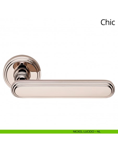 Maniglia per porta interna Chic Linea Calì nickel lucido