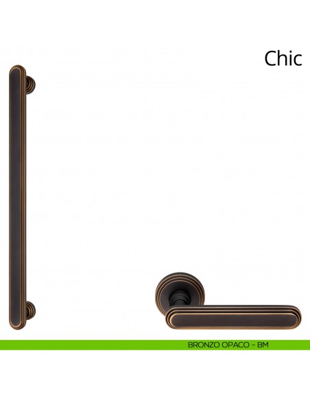 Maniglione per porta Chic Linea Calì bronzo opaco