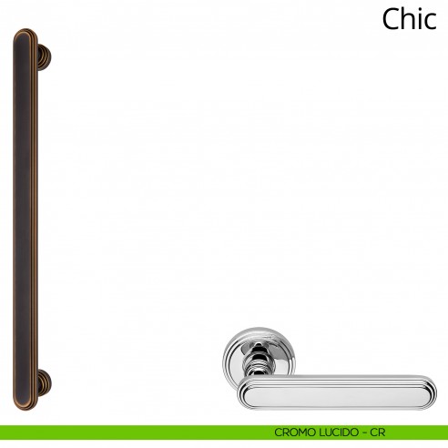 Maniglione per porta Chic Linea Calì cromo lucido
