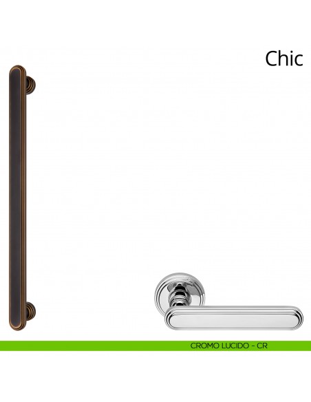 Maniglione per porta Chic Linea Calì cromo lucido