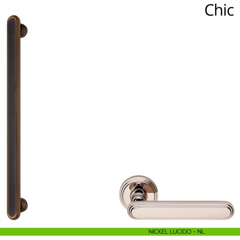 Maniglione per porta Chic Linea Calì nickel lucido