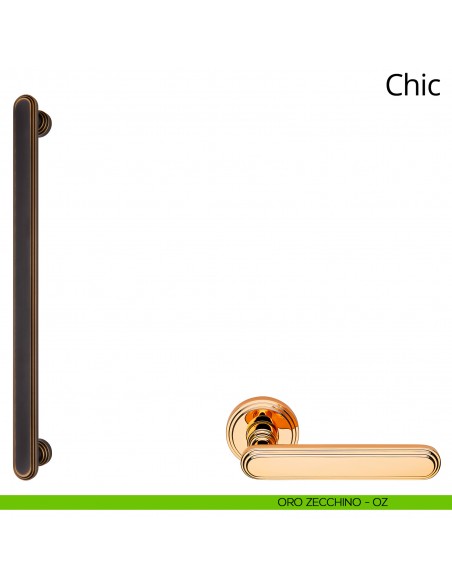 Maniglione per porta Chic Linea Calì oro zecchino
