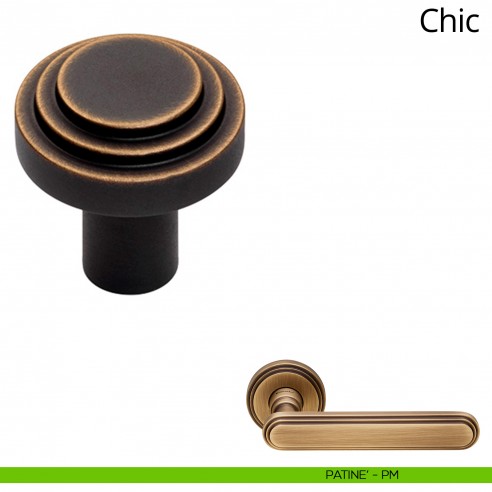 Pomolo per mobile Chic Linea Calì diametro 24 mm patinè