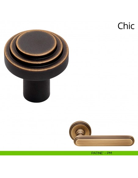 Pomolo per mobile Chic Linea Calì diametro 24 mm patinè