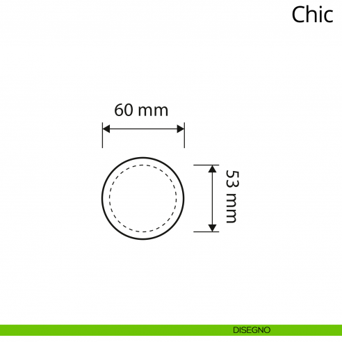 Pomolo per porta fisso Chic Linea Calì con rosetta tonda disegno