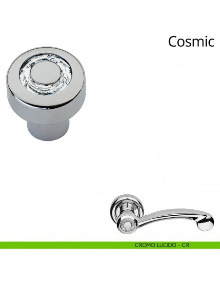 Pomolo Swarovski per mobile Cosmic Linea Calì diametro 22 mm cromo lucido