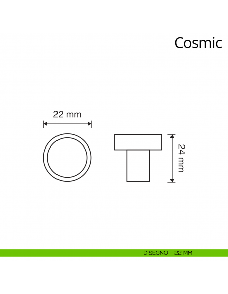 Pomolo Swarovski per mobile Cosmic Linea Calì diametro 22 mm disegno