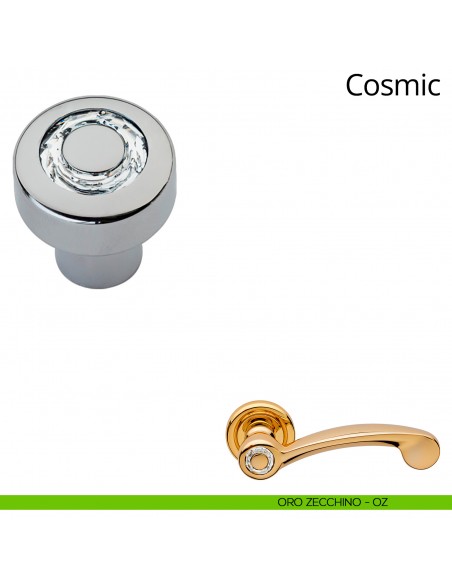 Pomolo Swarovski per mobile Cosmic Linea Calì diametro 22 mm oro zecchino