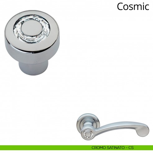 Pomolo Swarovski per mobile Cosmic Linea Calì diametro 30 mm cromo satinato