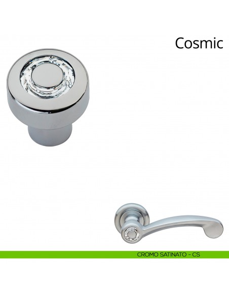 Pomolo Swarovski per mobile Cosmic Linea Calì diametro 30 mm cromo satinato