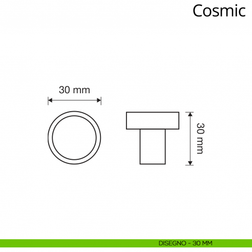 Pomolo Swarovski per mobile Cosmic Linea Calì diametro 30 mm disegno