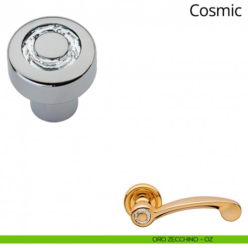 Pomolo Swarovski per mobile Cosmic Linea Calì diametro 30 mm oro zecchino