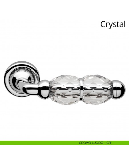 Maniglia Swarovski per porta Crystal Linea Calì cromo lucido
