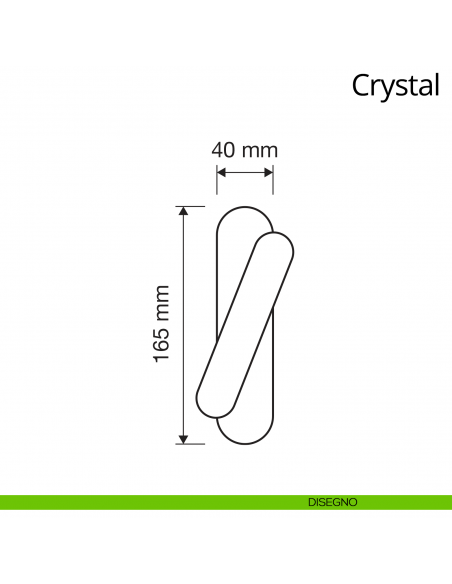 Maniglia Swarovski per finestra cremonese Crystal Linea Calì disegno