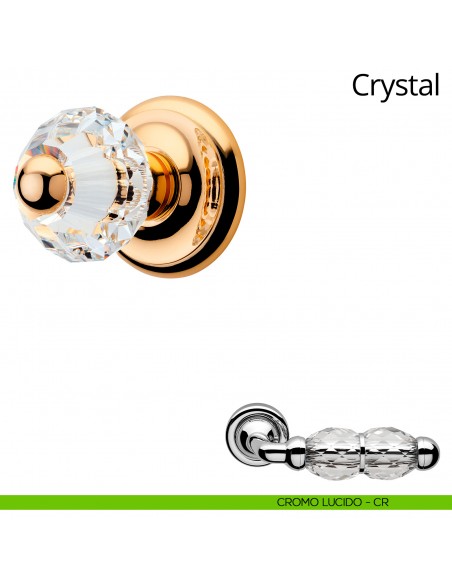 Pomolo Swarovski per porta fisso Crystal Linea Calì cromo lucido
