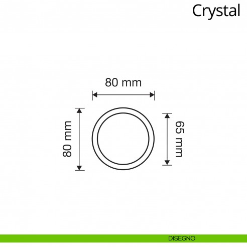 Pomolo Swarovski per porta fisso Crystal Linea Calì disegno